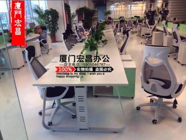 福建专业的厦门办公家具钢木电脑桌生产厂家  钢木办公桌  员工桌图片