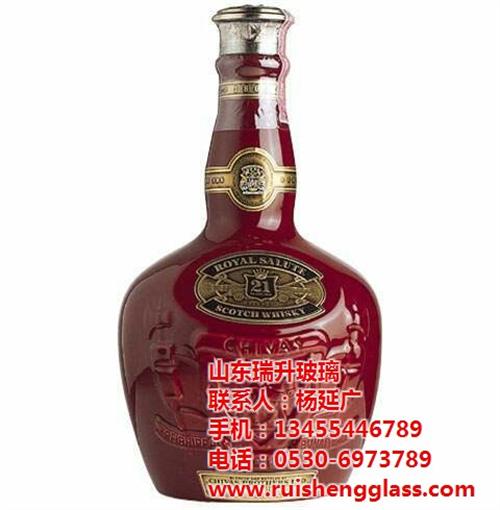 新乐市出口玻璃瓶,山东瑞升玻璃瓶厂家,出  进出口玻璃瓶  喷涂出口玻璃瓶  750ML出口玻