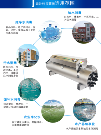 管道式紫外线消毒器厂家河北优威环保激光切批量生产  过流消毒器厂家  专业消毒器批发厂家  生活水紫外线消毒器