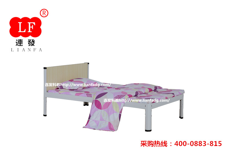 贺州单层铁床，钢板材料，加牢加固，连发科教  贺州宿舍单层铁床  贺州员工单层铁床