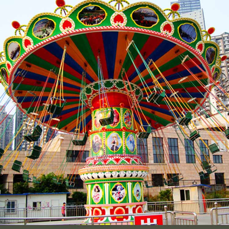 户外广场游乐设备 公园大型游乐设施 32座摇头飞椅