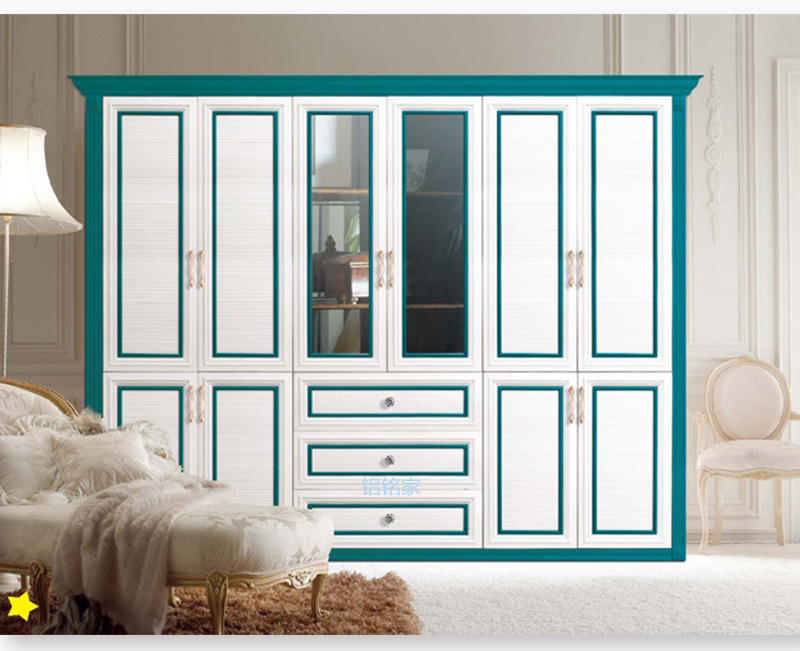 全铝家居铝材定制厂 铝合金橱柜门板型材 全铝型材 酒柜