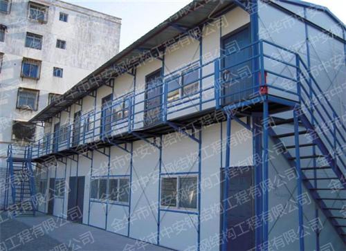 加层活动房、金华活动房、金华中安钢结构工  住人集装箱活动房  保温活动房价格