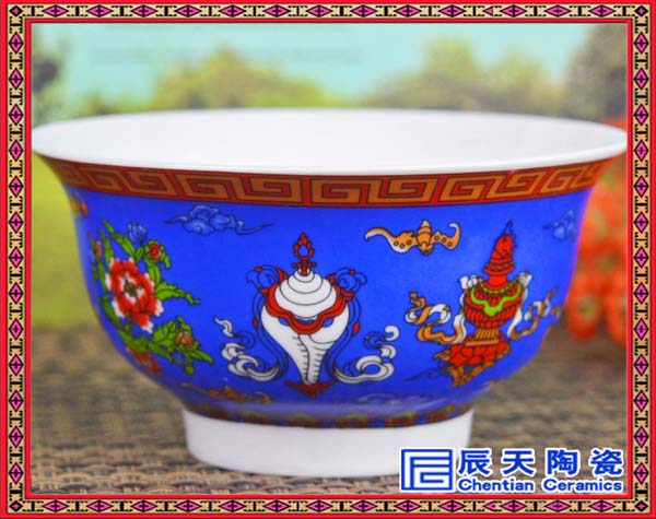 祝寿礼品龙凤碗   中式寿碗定制&nbsp;&nbsp;红釉喜龙凤寿碗