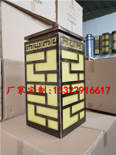 艺术庭院灯、仿云石透光石柱头灯、柱头灯产品、柱头灯  仿云石柱头灯