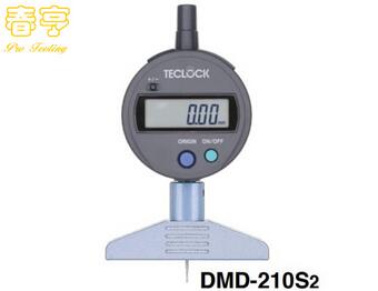 日本得乐TECLOCK数显深度计DMD-210S2  深度表  厚度计