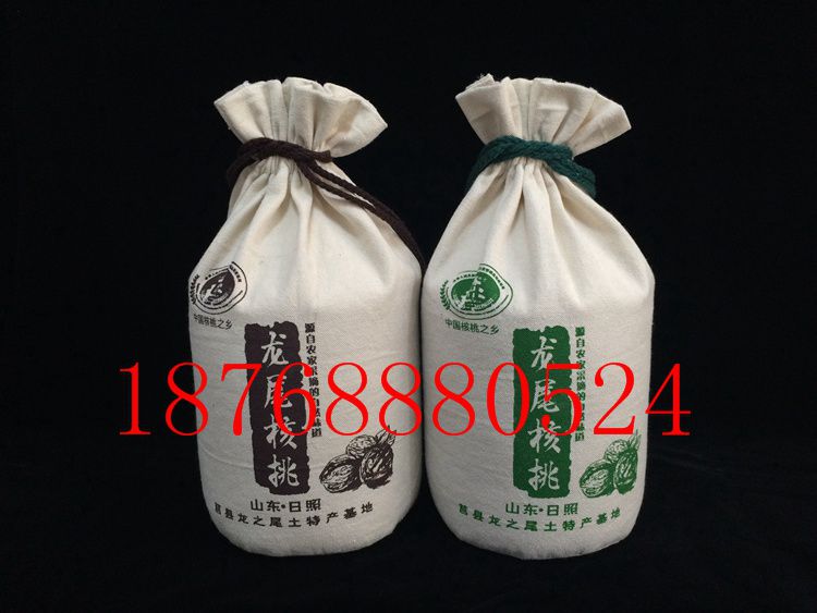 定西帆布小米袋厂家批发 棉布石磨面粉袋定做棉布大米袋