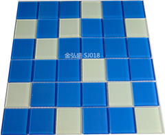 佛山供应水晶马赛克瓷砖 专业泳池工程装饰瓷砖  豪宅泳池水晶马赛克  防滑泳池水晶马赛克  工地泳池水晶马赛克