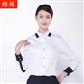 株洲烔烁职业女衬衫长袖翻领撞色白衬衣职业装厂家直销