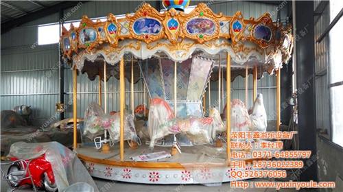 玉鑫游乐设备厂、转马、转马批发  转马价格豪华转马  简易转马