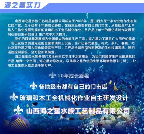 定制鱼缸哪里好,定制鱼缸,海之星水族公司  太原定制鱼缸  定制鱼缸底柜