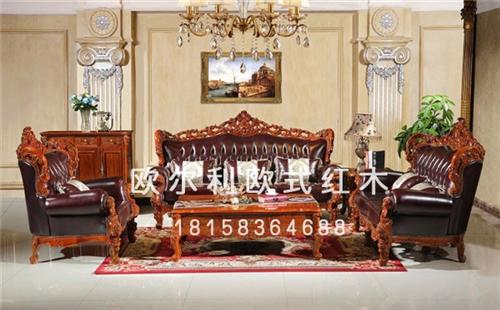 上海欧式红木、欧尔利欧式红木款式新颖、欧  欧式红木餐桌椅  欧式红木餐椅  欧式实木书柜