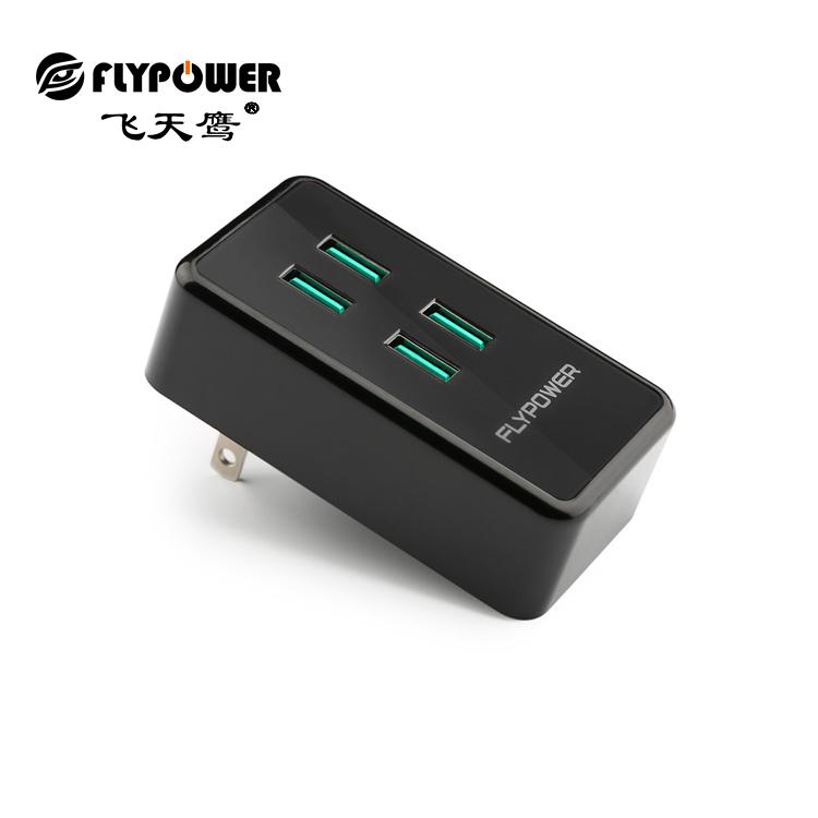 5V4A 多口USB充电器 黑色  电源适配器