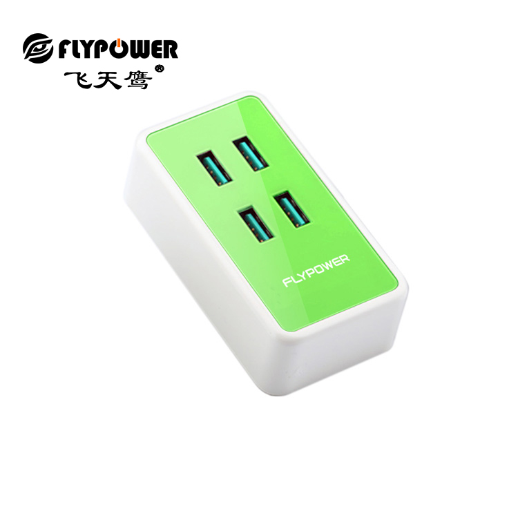 5V4A 多口USB充电器 绿色  电源适配器