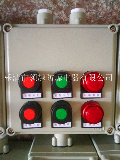 现场洗涤泵防爆操作按钮箱 防爆机旁按钮盒 铝合金防爆操作箱