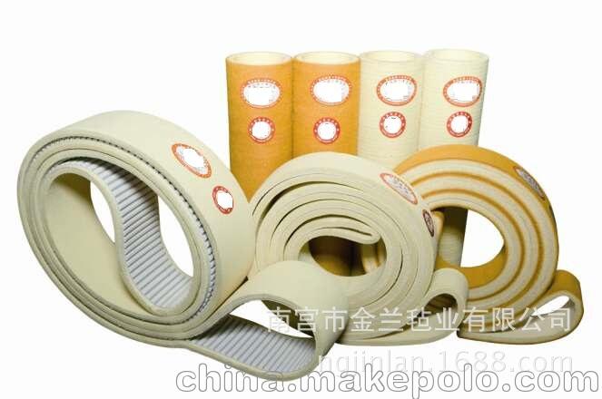 供应江苏无锡耐高温毛毡筒毛毡无缝输送环带