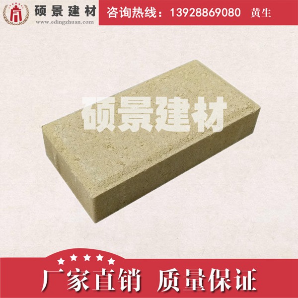 厂家专业生产景观铺路砖、盲道砖、芝麻黑PC砖  环保砖