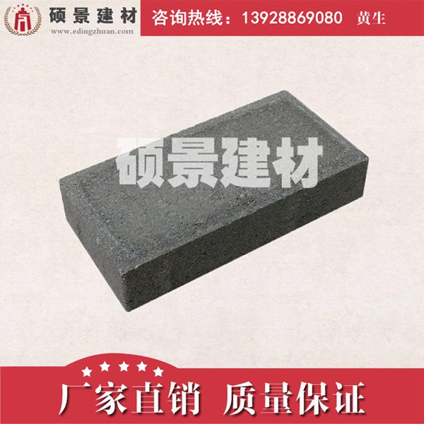 厂家专业生产景观铺路砖、盲道砖、芝麻黑PC砖  环保砖