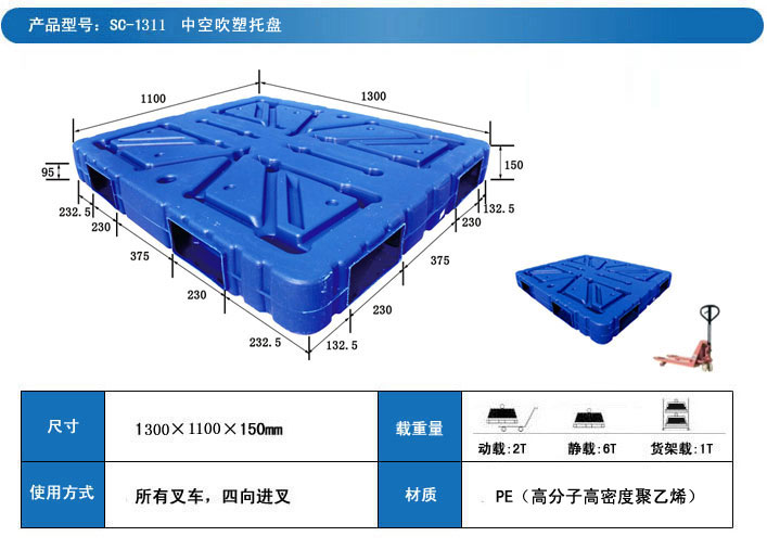 中空吹塑托盘的优点  塑料托盘生产厂家  塑料托盘价格  塑料托盘图片