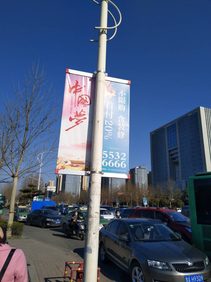灯杆道旗架定做  灯箱道旗架厂家