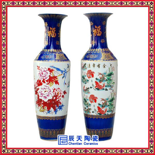 春意盎然陶瓷花瓶   陶瓷珐琅装饰瓶&nbsp;&nbsp;中式特色花瓶摆件