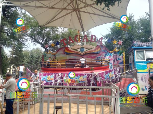 2018新型户外旋转类游乐设备迪斯科转盘创艺定制  迪斯科转盘厂家  迪斯科转盘价格  许昌创艺游乐设备