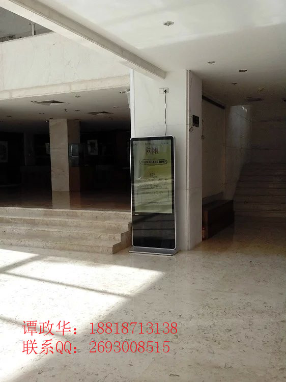 供应西安咸阳国际机场高清65寸立式广告刷屏机  立式广告机  落地式广告显示屏  落地广告机