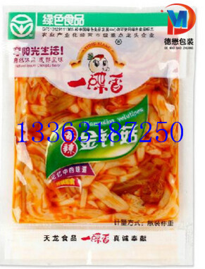 德懋供应爆辣金针菇下酒菜真空水煮包装袋  充气复合膜  铝箔复合膜  真空包装袋