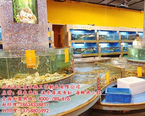 酒店海鲜池订做,酒店海鲜池,海之星水族公  酒店海鲜池制作  酒店海鲜池定制
