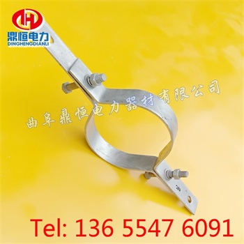 双长尾抱箍 杆用紧固件ADSS光缆夹具厂家  光缆抱箍  热镀锌抱箍  杆用国标抱箍
