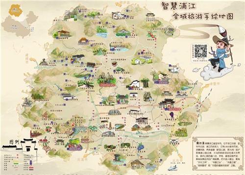 手绘地图、麦扑旅游、浙江金融职业学院手绘  浙江水利水电学院  虎跑公园手绘地图