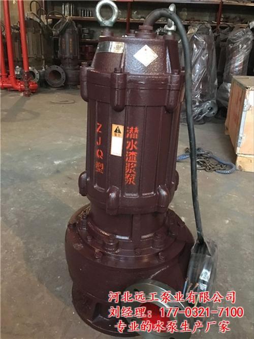 远工泵业,潜水渣浆泵,大流量潜水渣浆泵  工业潜水渣浆泵  立式ZJQ潜水渣
