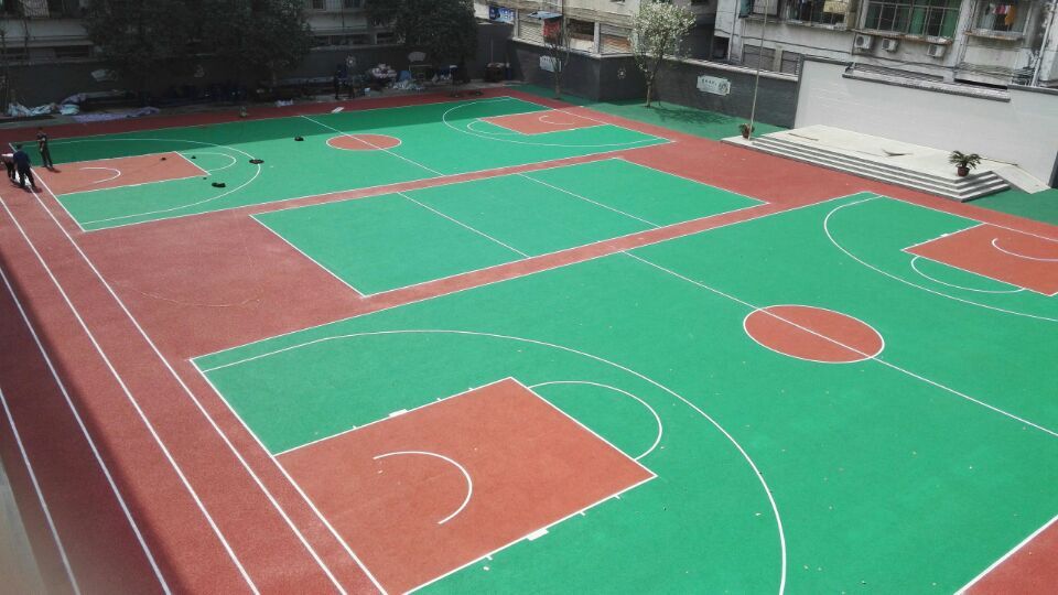 四川蓝球场厂家 可信赖的塑胶球场公司 塑胶球场厂家 网球场工程