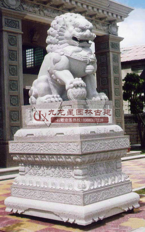 狮子雕刻 花岗岩石狮子 厂家供应  青石狮子  镇宅石雕狮子