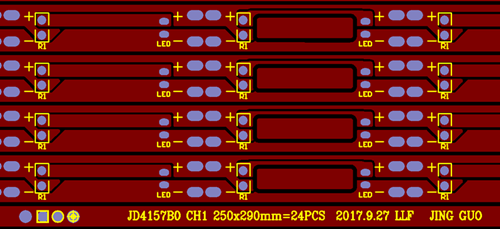 供应0805柔性线路板 1灯1阻 快速发货  LED细灯条  牙签板  灯带线路板