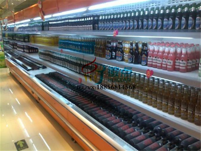 界首KTV酒水冷藏柜，酒吧啤酒饮料展示柜，KTV直角立风柜