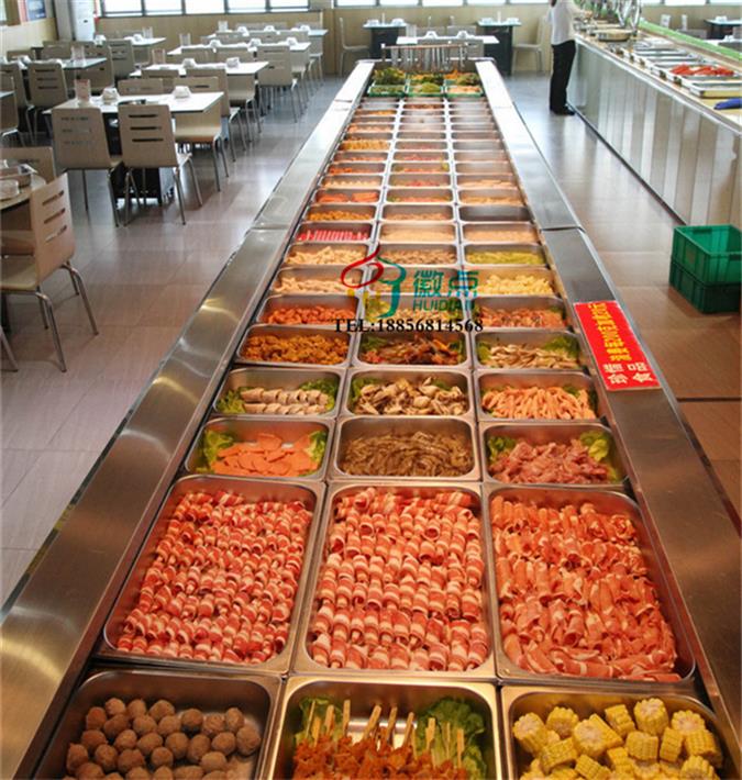 吉安风冷自助餐台定做，敞开式菜品自选柜  自助餐菜品保鲜柜