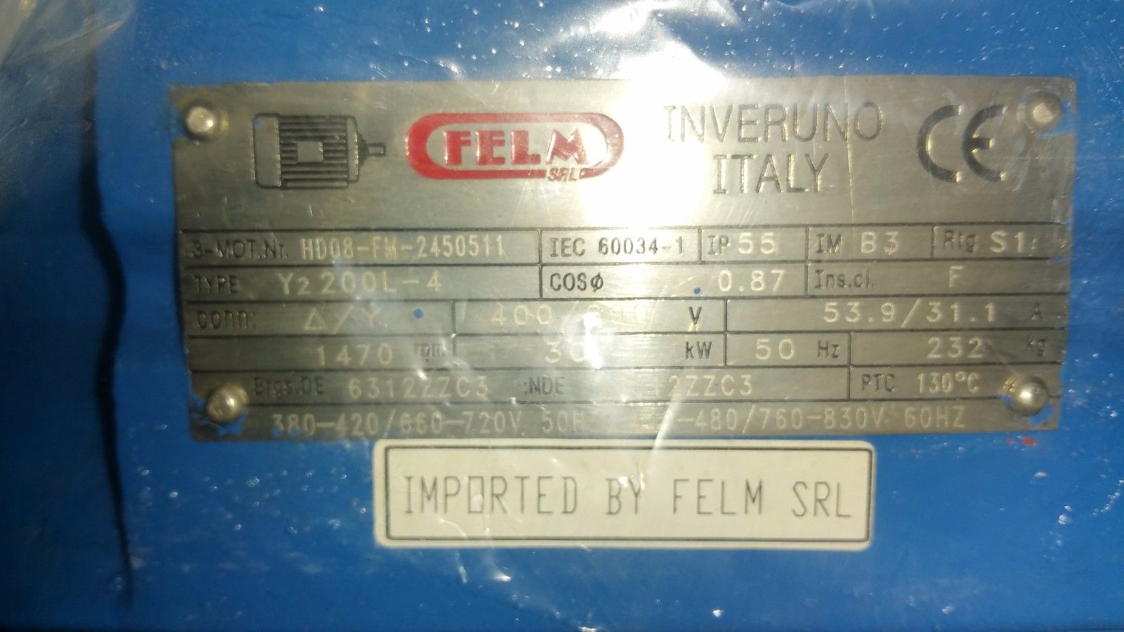 意大利FELM电机总代理 FA3-80B-4 0.75KW  萱洋伟业