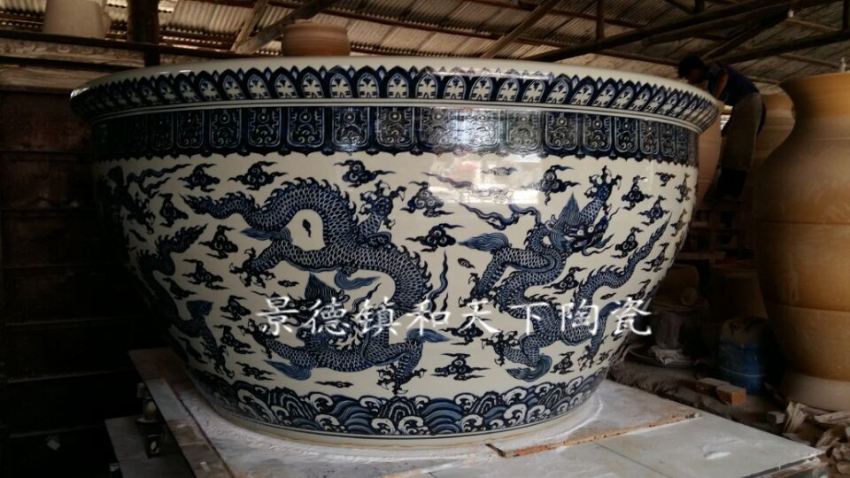 温泉浴场洗浴大缸日式韩式陶瓷泡澡缸挂汤净身缸