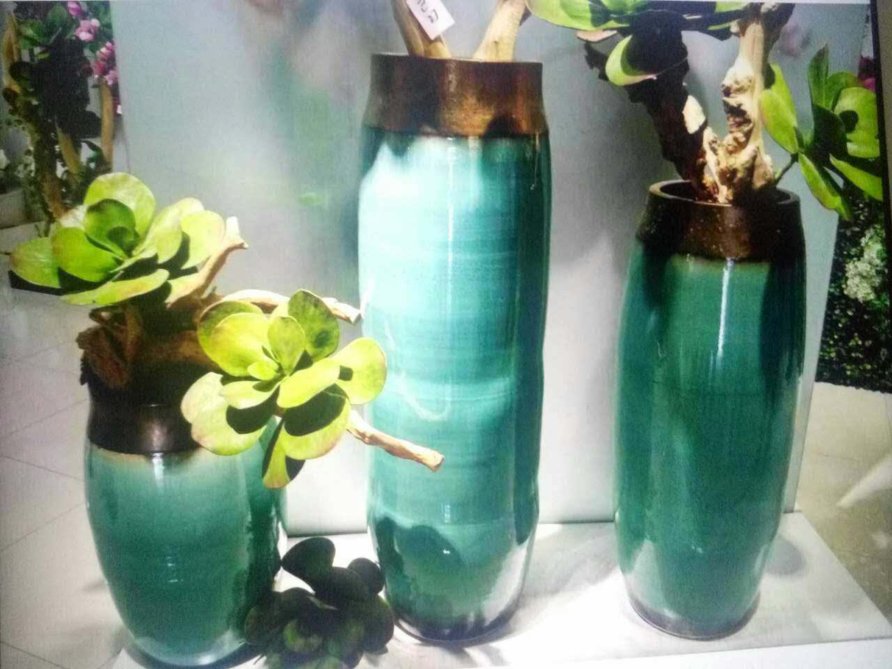 景德镇陶瓷器大花瓶手绘花开富贵报春图落地现代客厅