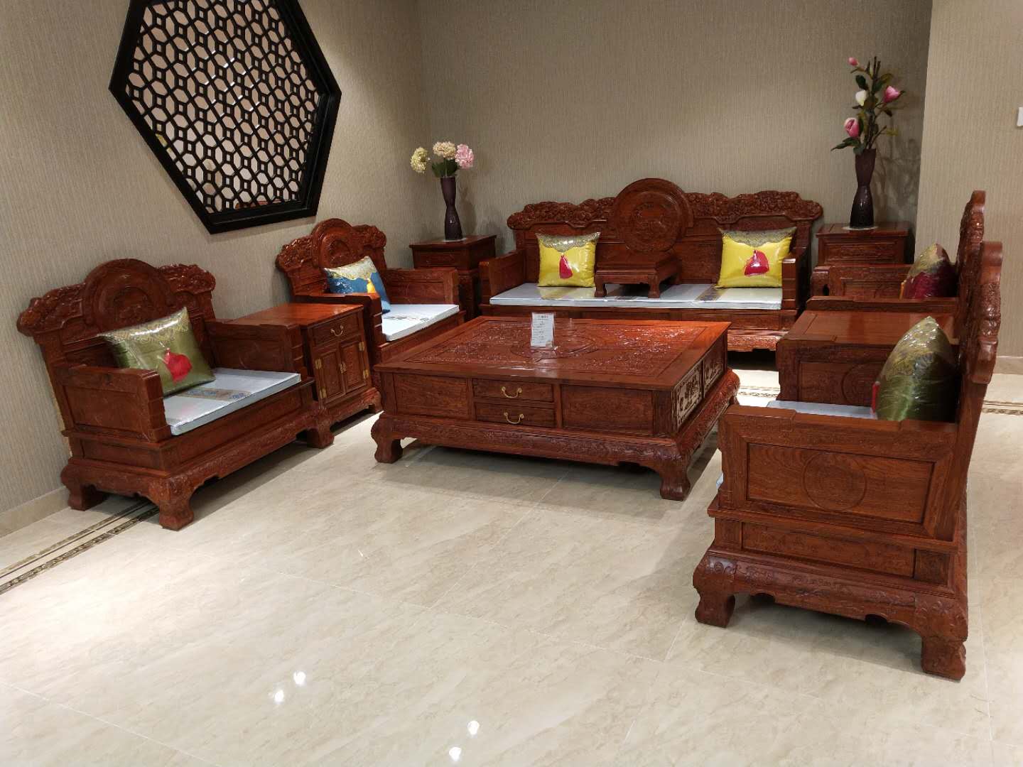 缅甸花梨木沙发  红木