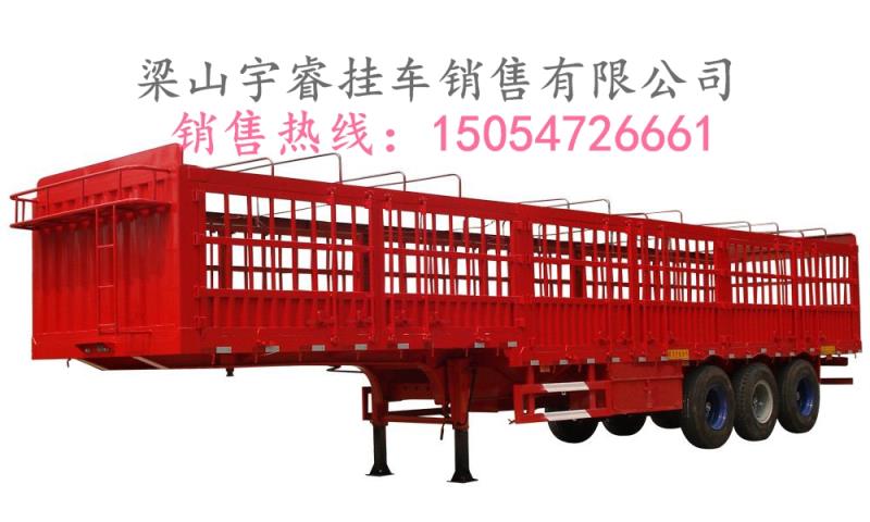 宇睿半挂车苍蓝标车采用上海宝钢的型材