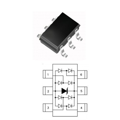 原装正品ESD静电二极管ESDSRV05-4现货直销  ESD静电抑制器  ESD静电保护器