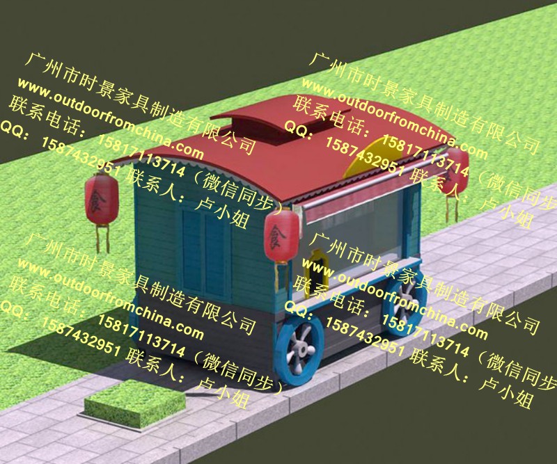复古汽车售货亭款式 古城商业街移动售货车 户外贩卖花车厂家  木制售货车  游乐园贩卖车  步行街售卖车