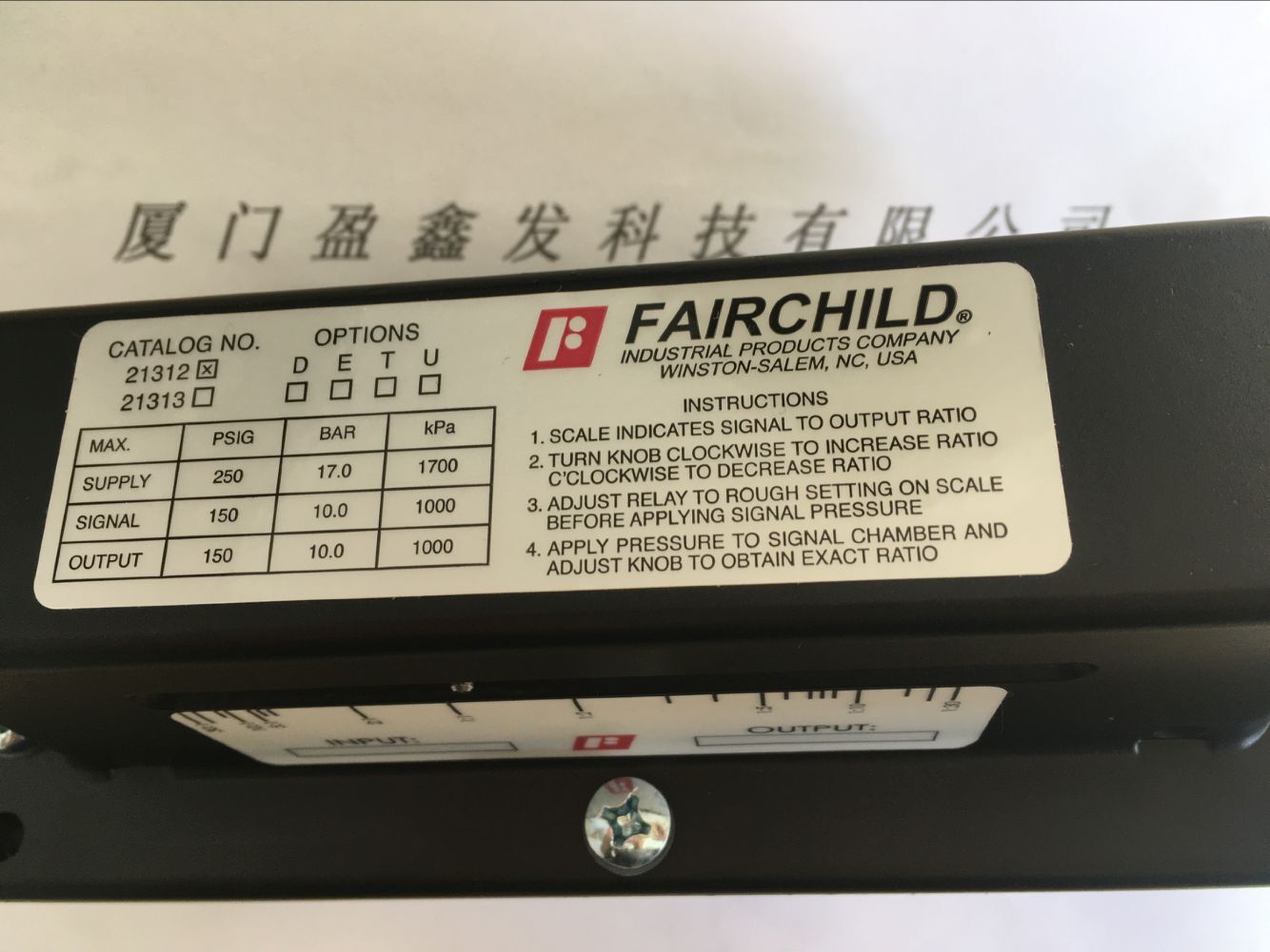 美国FAIRCHILD仙童调压阀