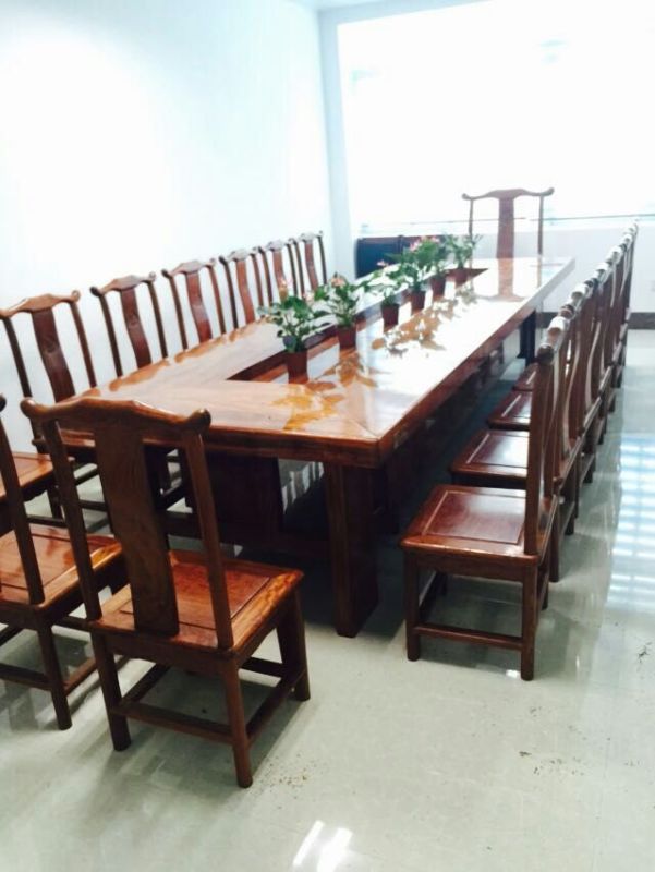 买新款巴花会议桌来森欣红木古典家具——广  巴花大板