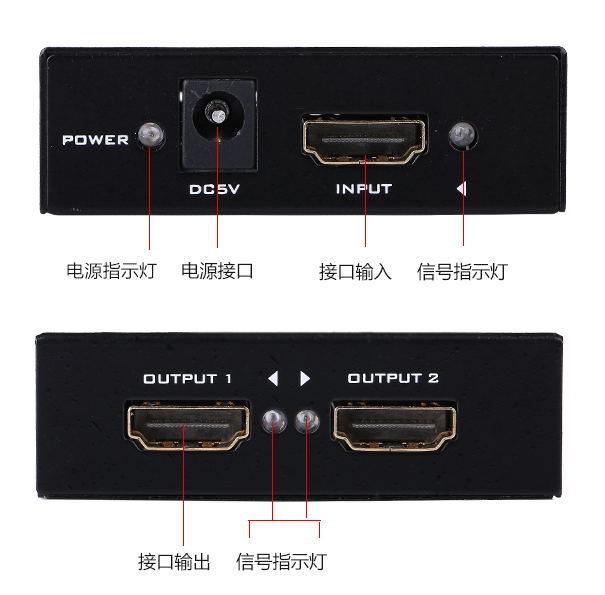 2路HDMI迷你分配器迈拓维矩MT-SP102M  迈拓维矩分配器