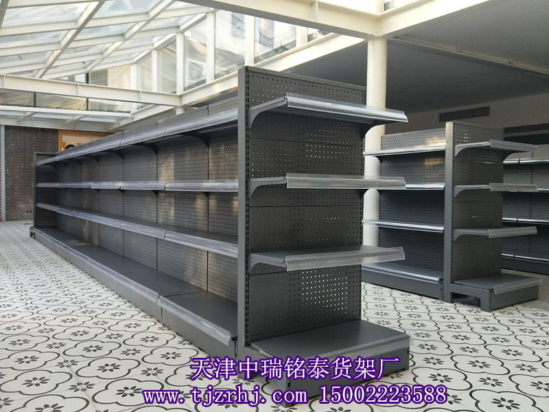 天津超市货架便利店货架钢木结合货架货架批发  天津货架