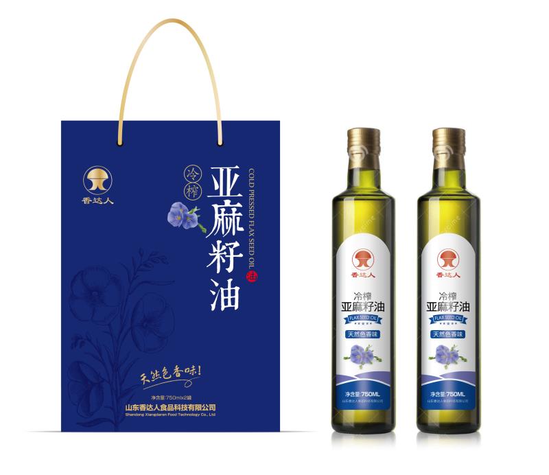 山东香达人厂家直供一级冷榨亚麻籽油批发代理诚招加盟  加盟代理  贴牌代工