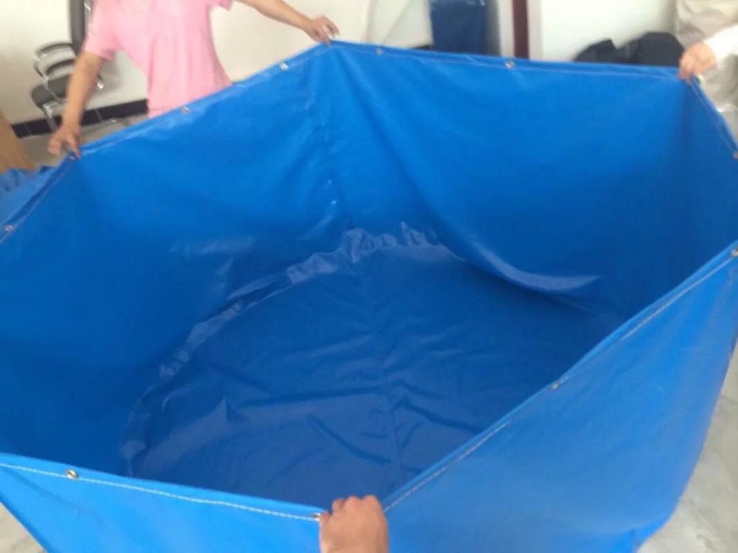 加厚款帆布水池折叠养殖帆布鱼池防雨布锦鲤养殖池  帆布游泳池